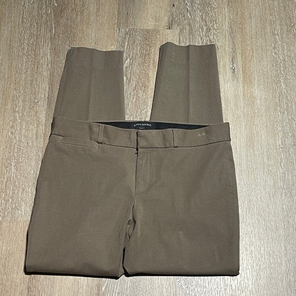 Banana Republic Sloan‎ Fit Women's Khaki Straight Leg Ankle Pants Size 6 EUC - Picture 2 of 9